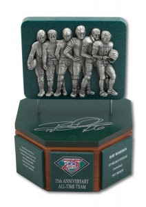 Woodson's Signed '94 NFL 75th Anniv. All-Time Team Trophy
