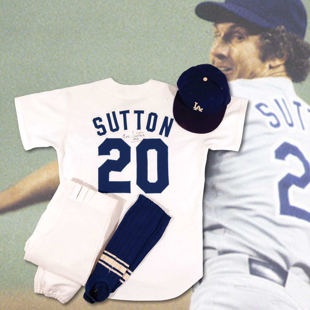 1979 Don Sutton Signed L.A. Dodgers Game Worn Home Uniform