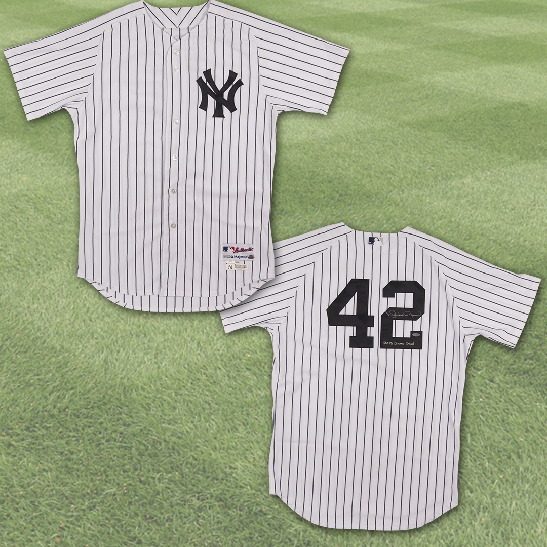 2013 Mariano Rivera Game Worn, Signed & Inscribed New York Yankees Home  Jersey Used On 5/4/2013 (STEINER LOA, MLB AUTH, BECKETT) - PRICE REALIZED:  $7,530 - SCP AUCTIONS