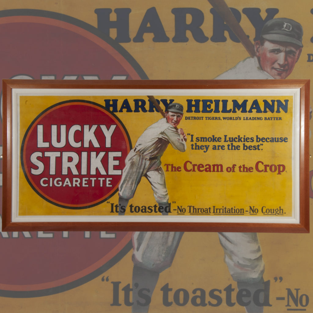 Extremely Rare 1928 Harry Heilmann Lucky Strike Cigarettes Large ...