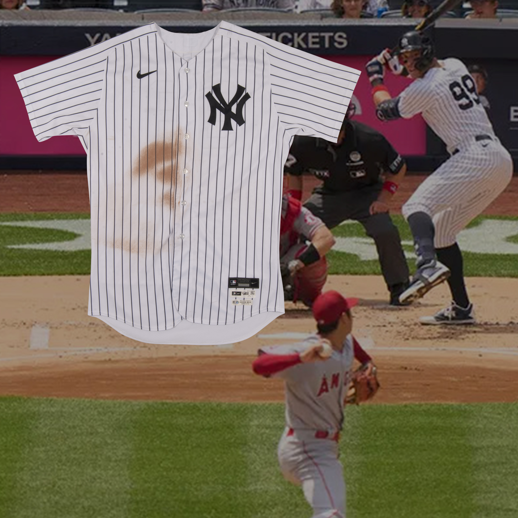 2022 Aaron Judge NY Yankees Game Worn, Signed & Inscribed Three Home Run  Jersey from AL Record 62-Homer Season incl. HR #19 off Shohei Ohtani -  Photomatched to 7 Games! - ResMatch