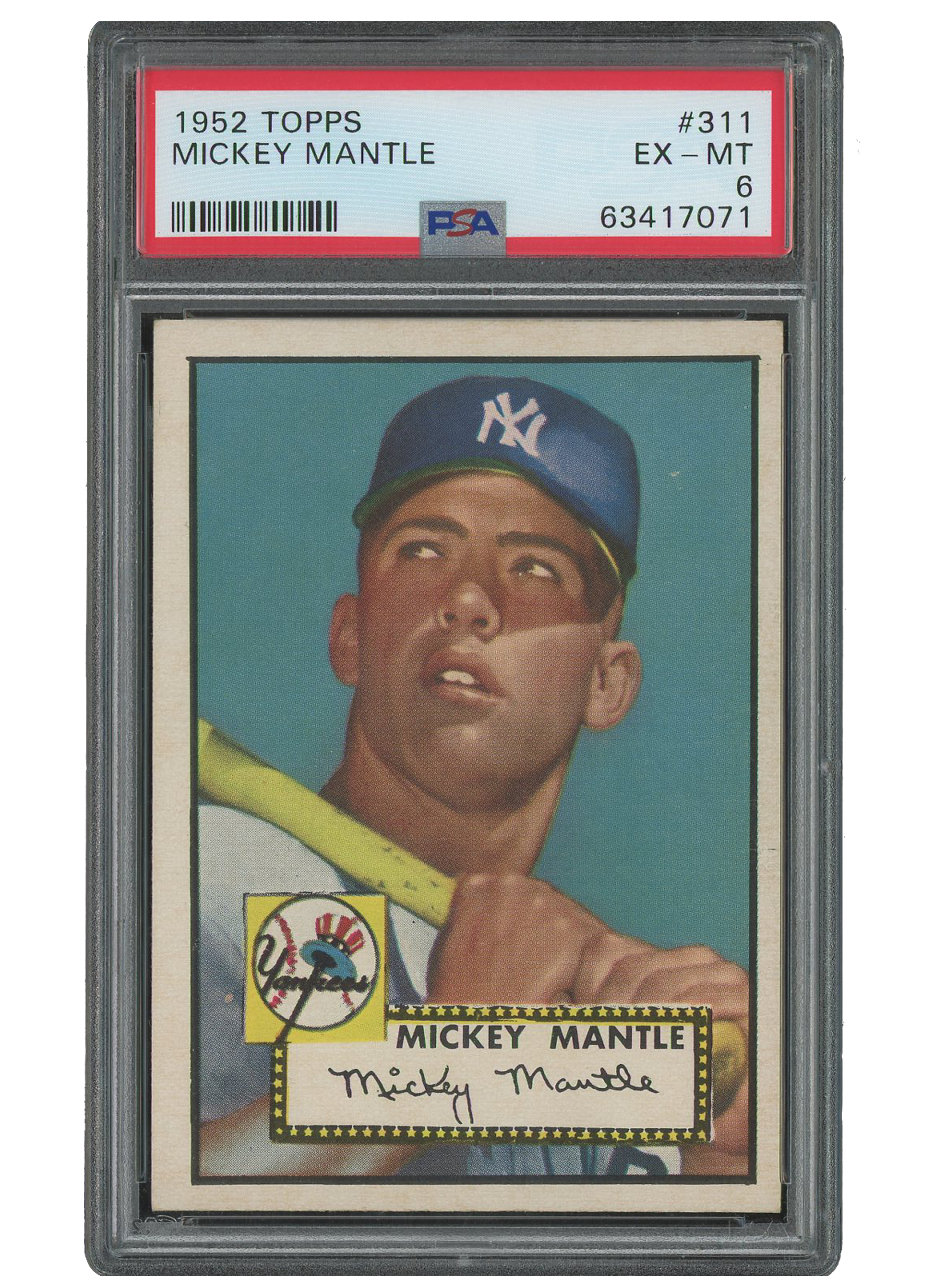 1966 Topps Mickey Mantle Signed PSA/DNA 4 Auto